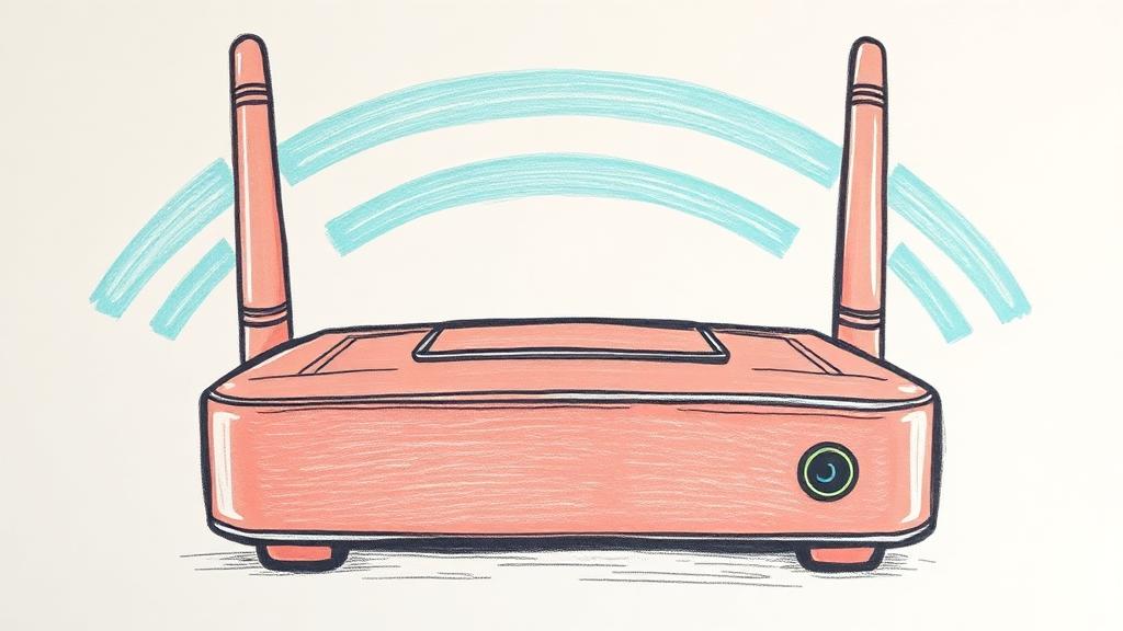 Home Wi-Fi & router illustration